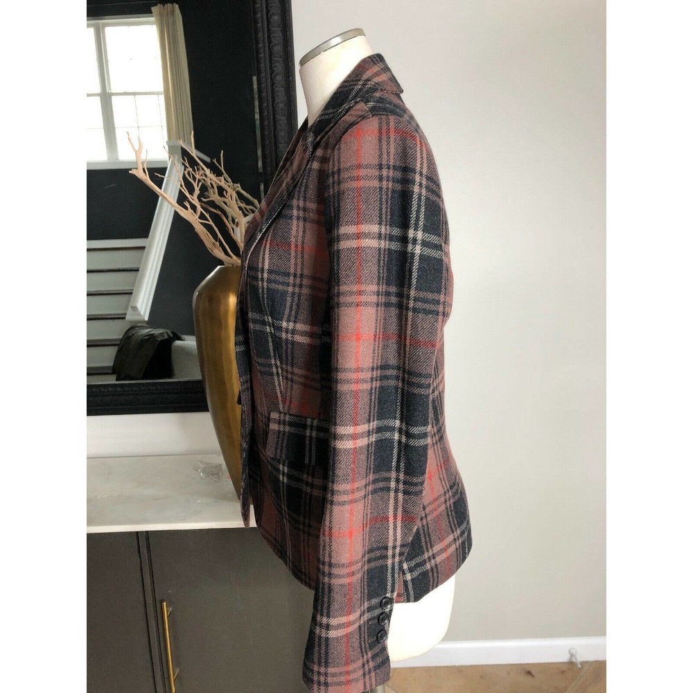 Chadwicks Plaid Wool Blend Button Front Blazer 6p - image 3